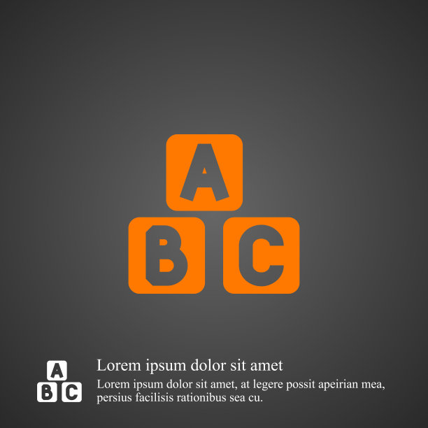 ABC立方体简单图标图片下载