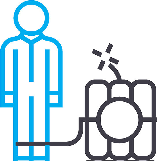 风险业务细线描图标风险图片下载