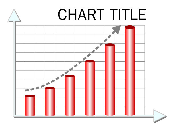 图表模板与红色列和图片下载