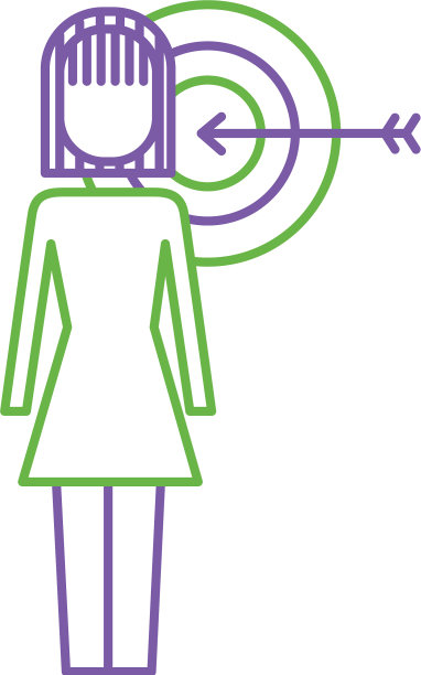 商业女性与目标箭解决方案图片下载