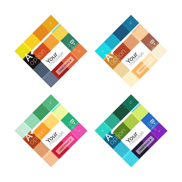 彩色条纹信息图模板图片下载