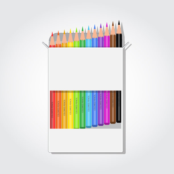 带铅笔的空白盒子图片下载