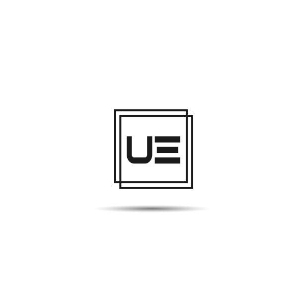 字母UE logo模板设计图片下载