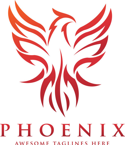 奢华凤凰标志概念图片下载