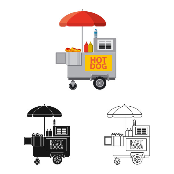 设计市场和外部的图标集图片下载