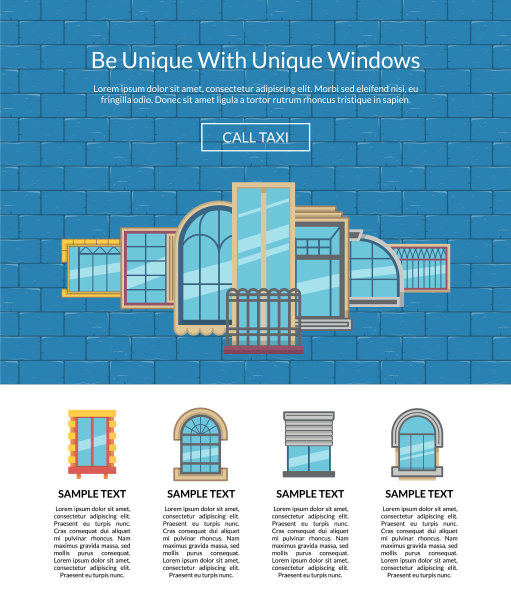 窗口平面图标上的砖墙背景图片下载