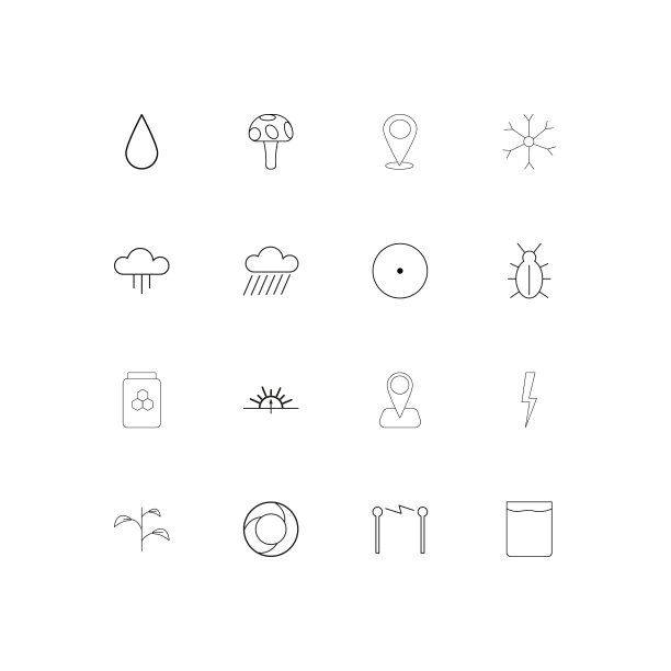 自然线性薄图标设置概述简单的图标图片下载