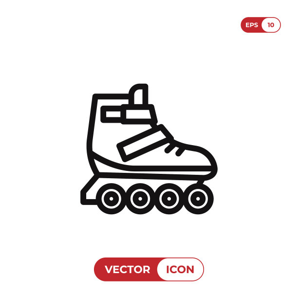 轮式溜冰鞋图标图片下载
