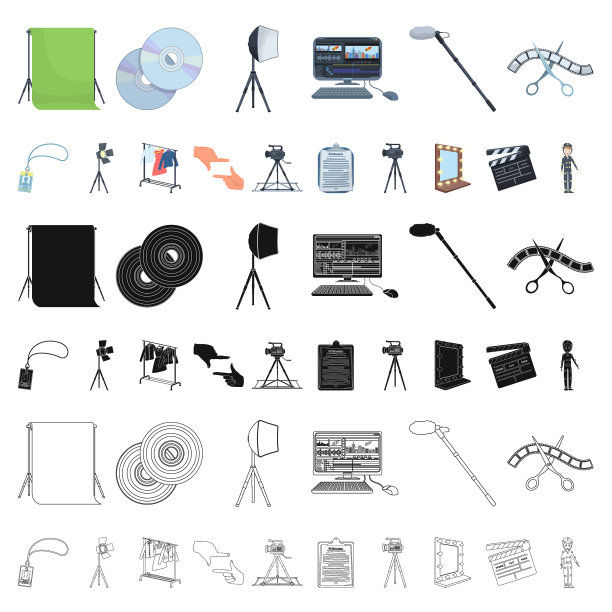 制作一个电影卡通图标集合图片下载