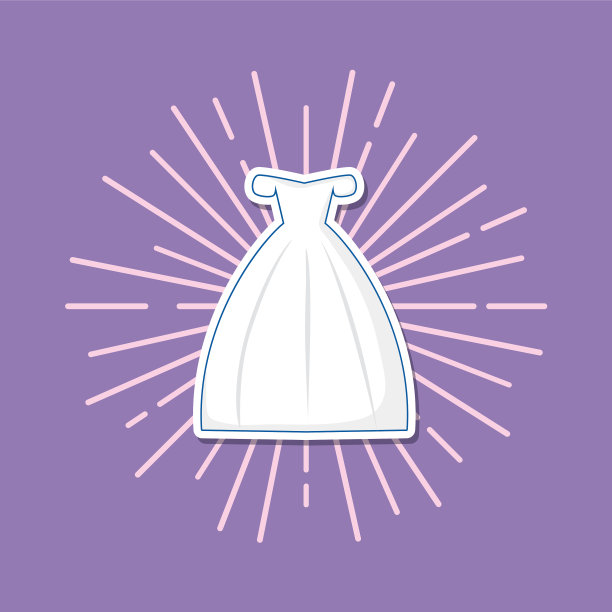 印有结婚礼服的结婚卡图片下载