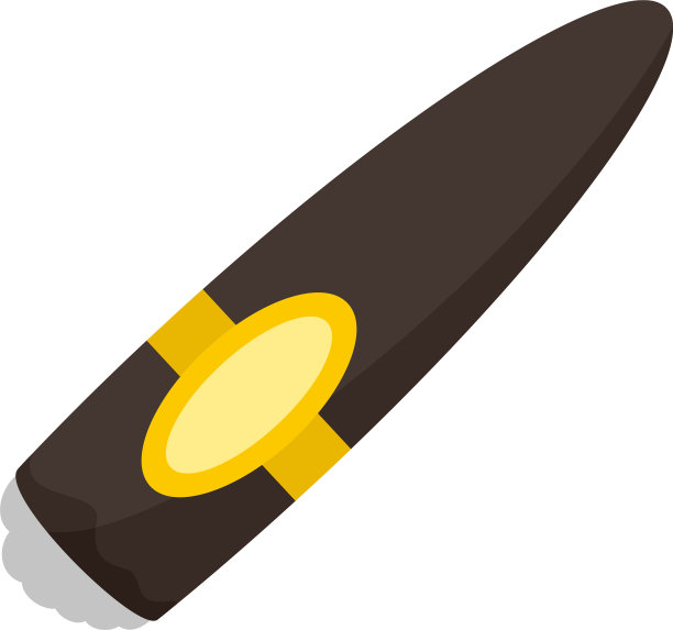 大棕色古巴雪茄图标平风格图片下载