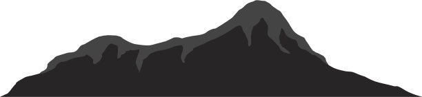 群山的剪影俯瞰着多岩石的山丘图片下载