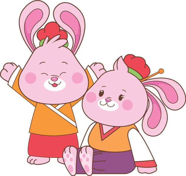 兔子在中秋节卡通图片下载