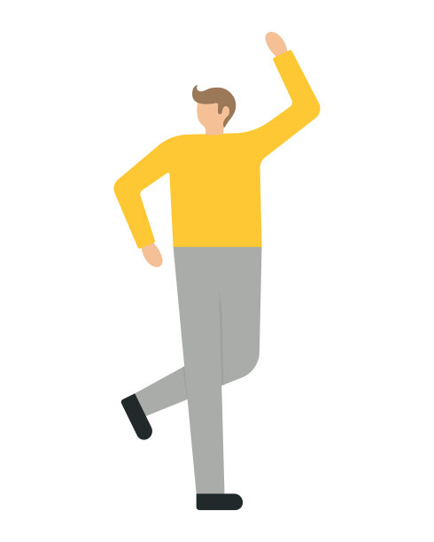 快乐的商人在白色背景上跳跃图片下载