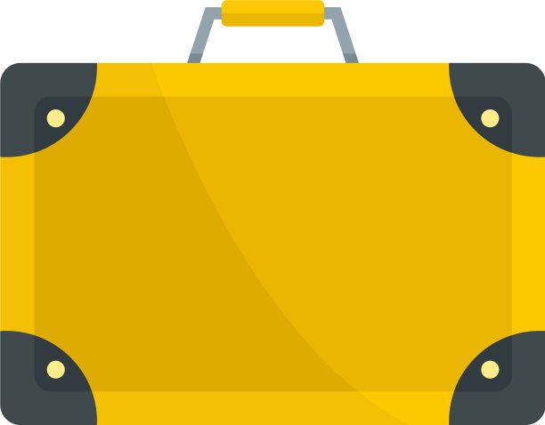 旅行手提箱图标扁平化风格图片下载