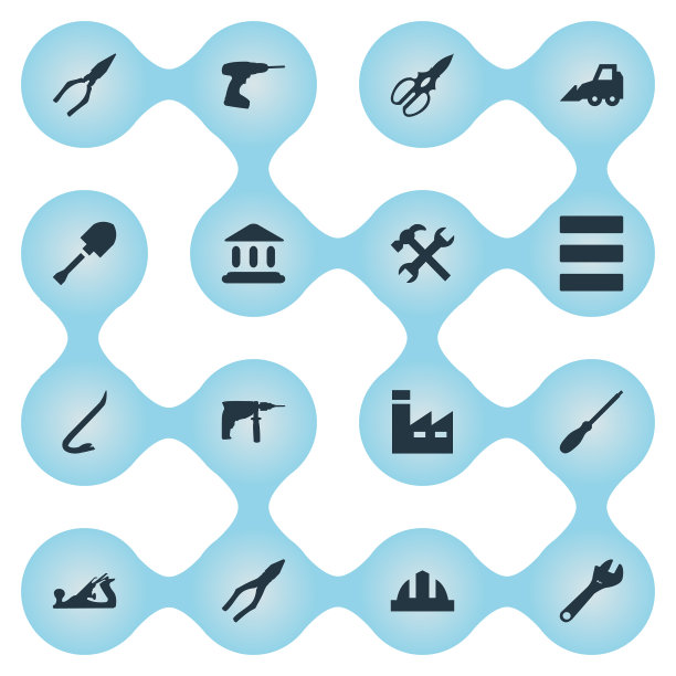 一组简单的工作图标图片下载