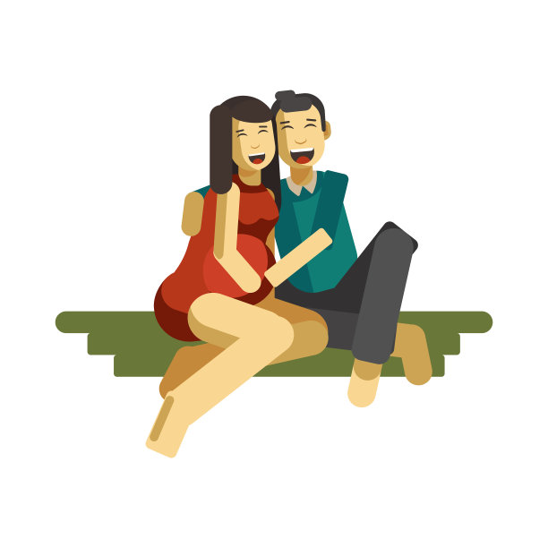 一个孕妇和她的丈夫坐在一块图片下载