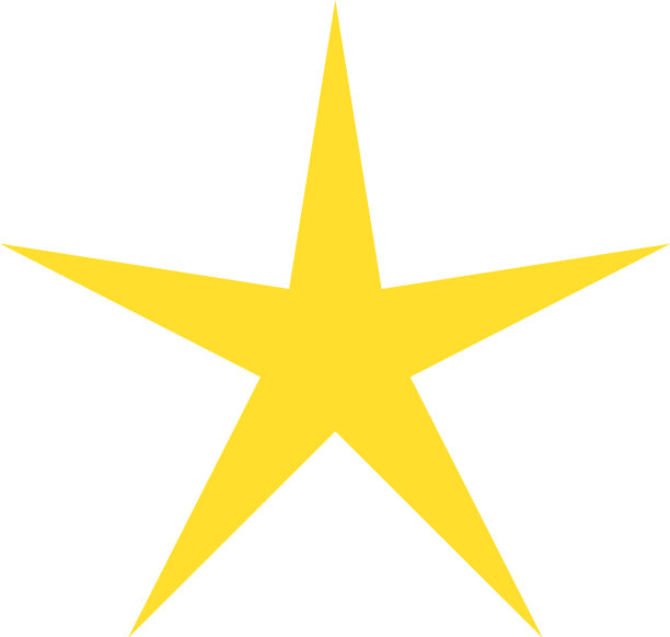 孤立的黄色星形图标排名标志图片下载