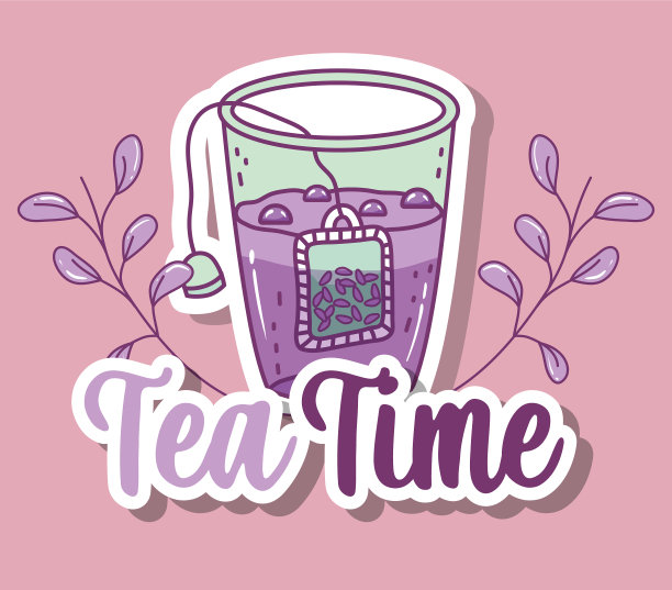 茶点时间素描平面设计图片下载