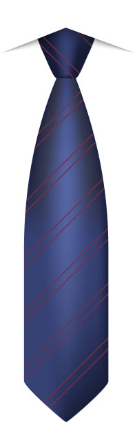 条纹领带图标现实风格图片下载