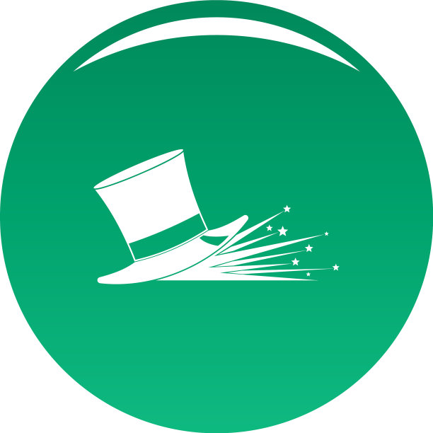 魔术帽图标绿色图片下载