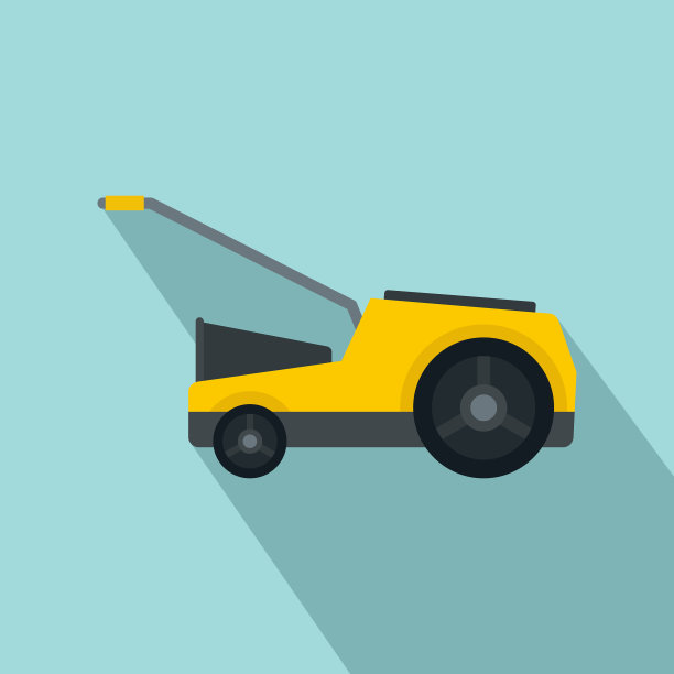 割草机图标平坦风格图片下载