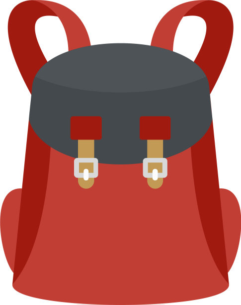 万能背包图标平坦的风格图片下载