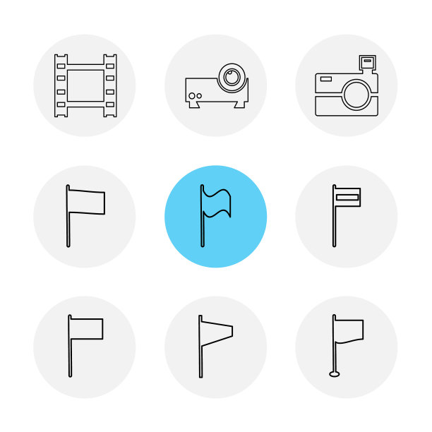 摄影机，投影仪，旗帜，心形摄影机图片下载