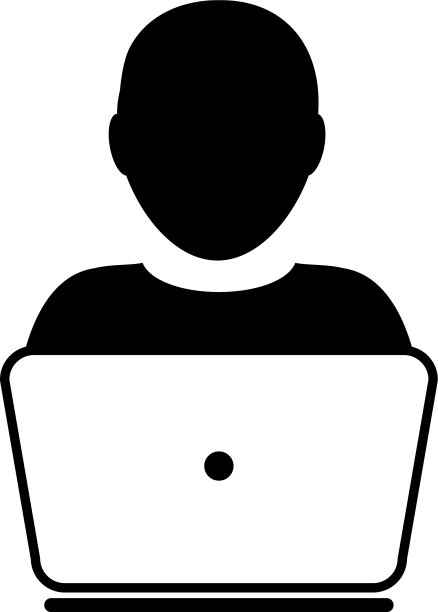 用户图标与笔记本电脑男性图片下载