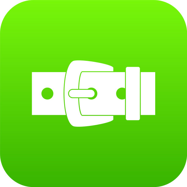 黑色金属带扣图标数字绿色图片下载