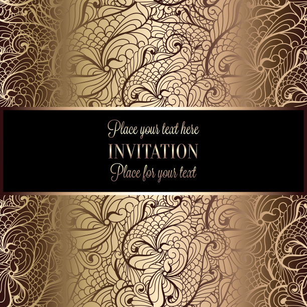 巴洛克背景与古董框架图片下载