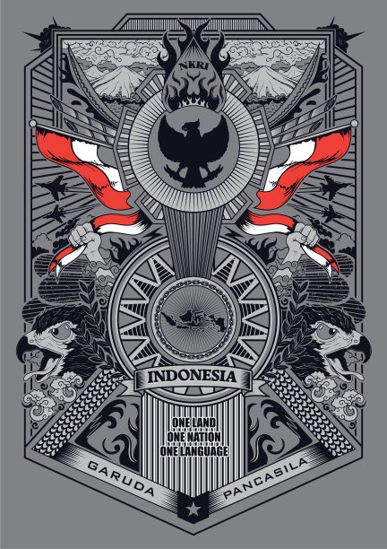 揭路荼pancasila图片下载