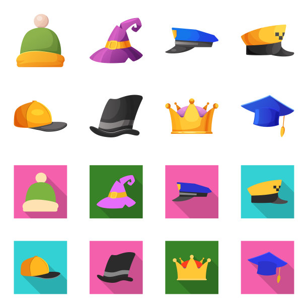 帽子和帽子标志套的设计图片下载