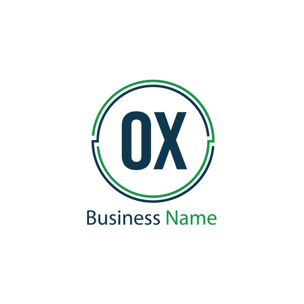 字母OX标志模板设计图片下载