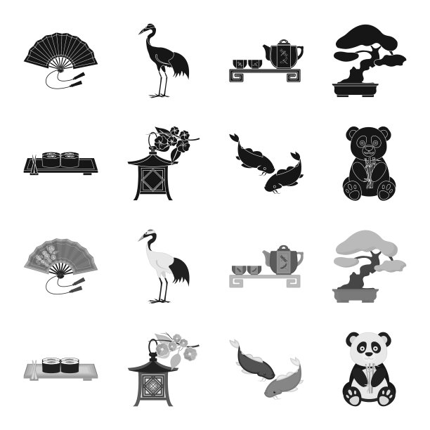 寿司，锦鲤，日本灯笼，熊猫，日本套装图片下载