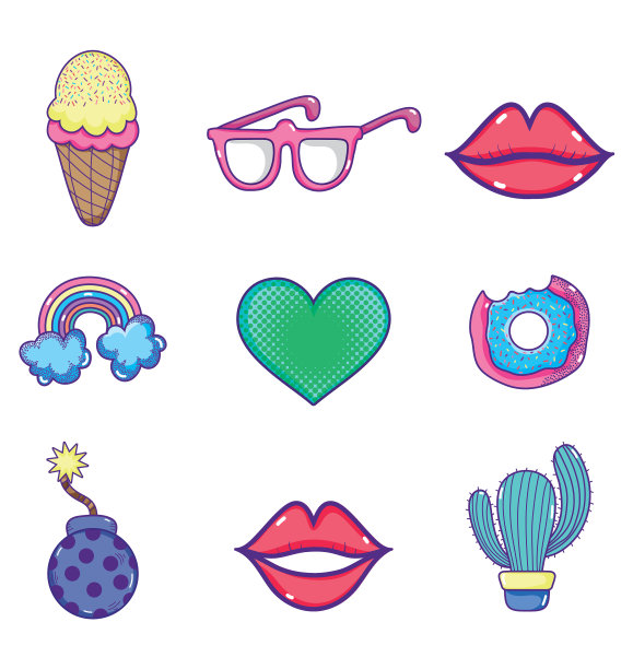 一套流行艺术卡通图片下载