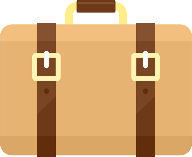 旅行皮包图标平坦的风格图片下载