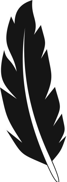 孔雀羽毛图标简约风格图片下载