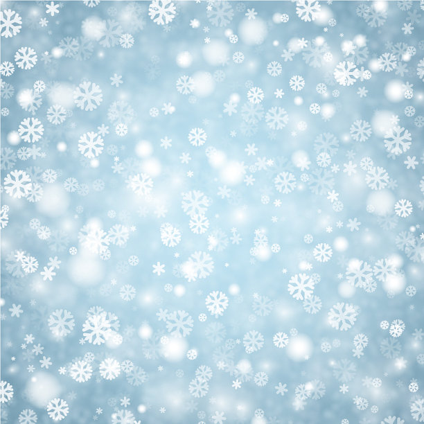 蓝色的冬天背景与雪花图片下载