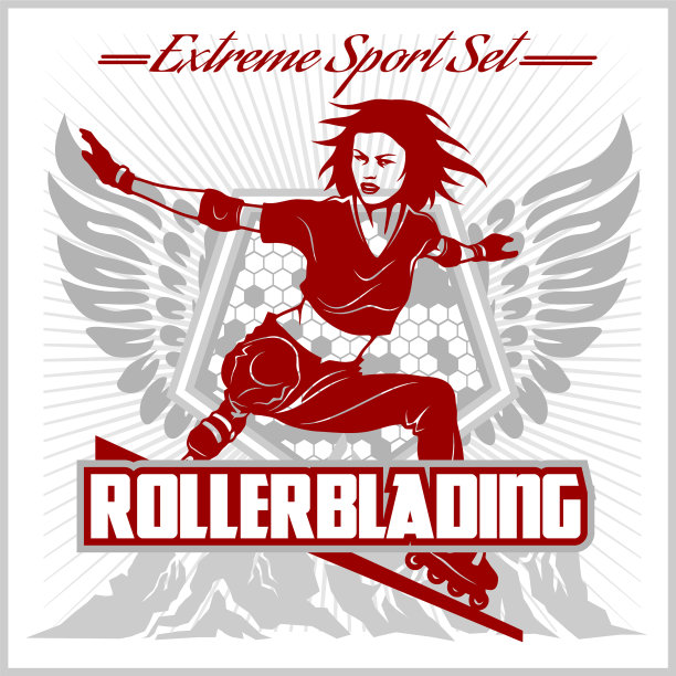 滑旱冰-会徽滚轴图片下载