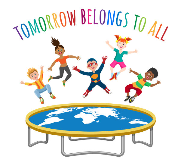 蹦床跳的孩子图片下载