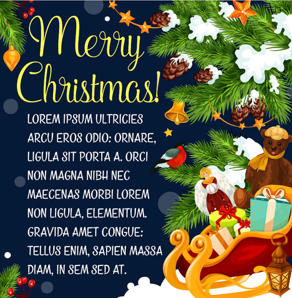 圣诞树，礼物，贺卡图片下载