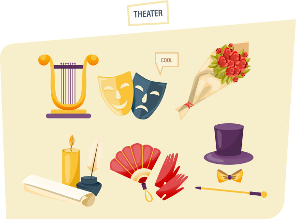 一套戏剧表演图标设备图片下载