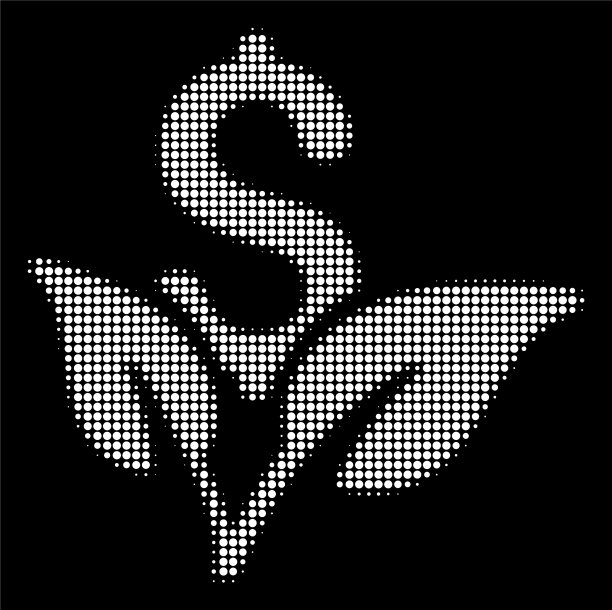 白色半色调生态创业图标图片下载