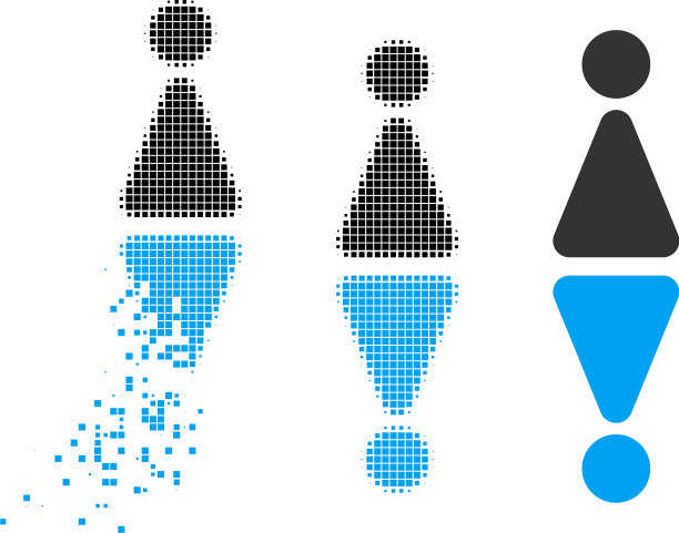 移动像素半色调厕所符号图标图片下载