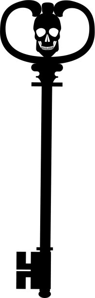 关键骷髅图标图片下载