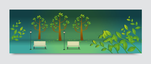 自然景观在平直的风格中显得优美图片下载