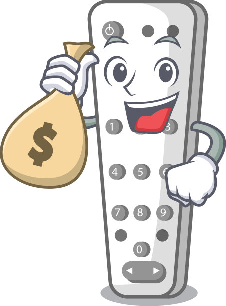 带有钱袋字符遥控器的媒体图片下载