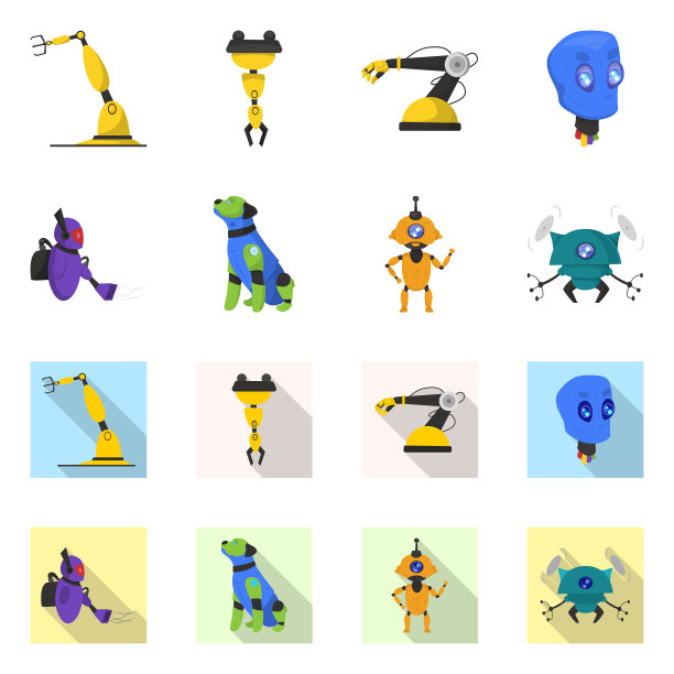 设计机器人及工厂标志集图片下载