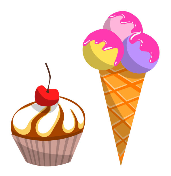 冰淇淋和甜点的标志是甜的标志图片下载
